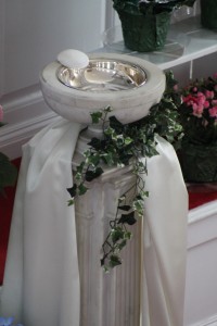Baptismal Font at Easter